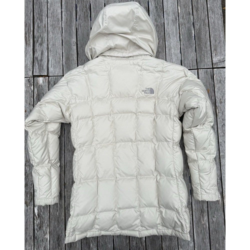 The North Face Women's Size M Ivory 600 Fill Goose Down Coat with Removable Hood - Picture 2 of 7